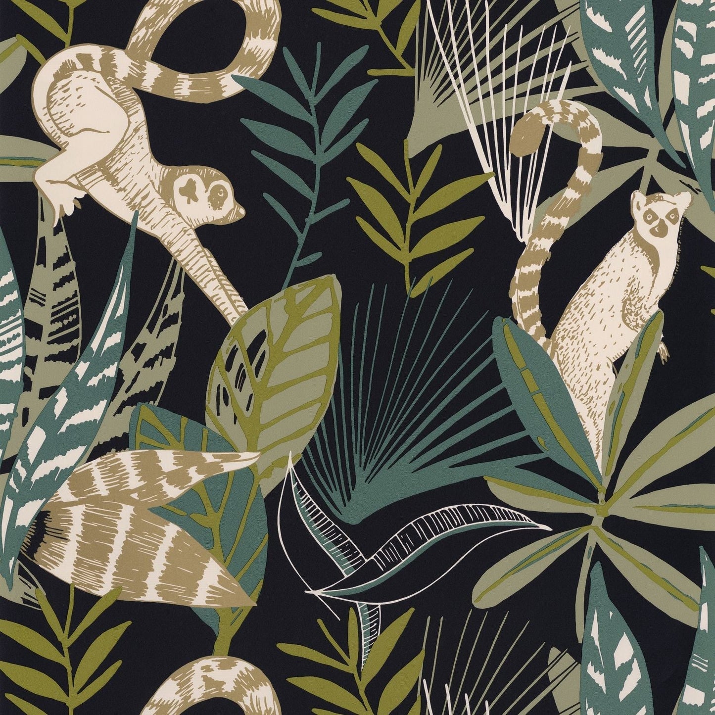 Odyssee Madagascar Wallpaper - Noir - Caselio - 101407922 - Premier Wallcovering