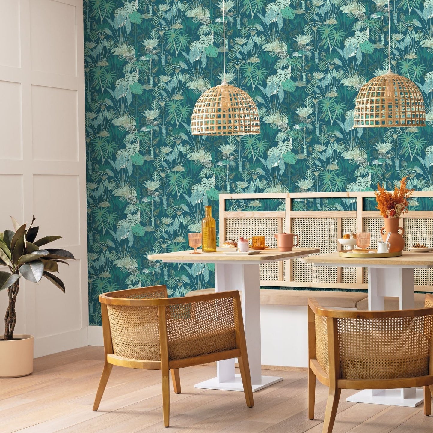 Odyssee Philippines Wallpaper - Bleu Nuit - Caselio - 101416119 - Premier Wallcovering