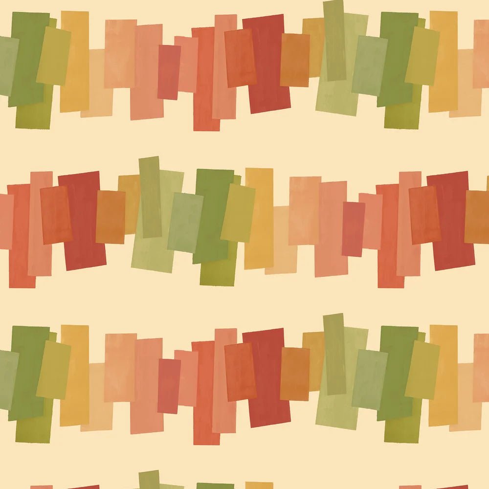 Offset Blocks Wallpaper - Heatwave - Ohpopsi - FRA50156W - Premier Wallcovering