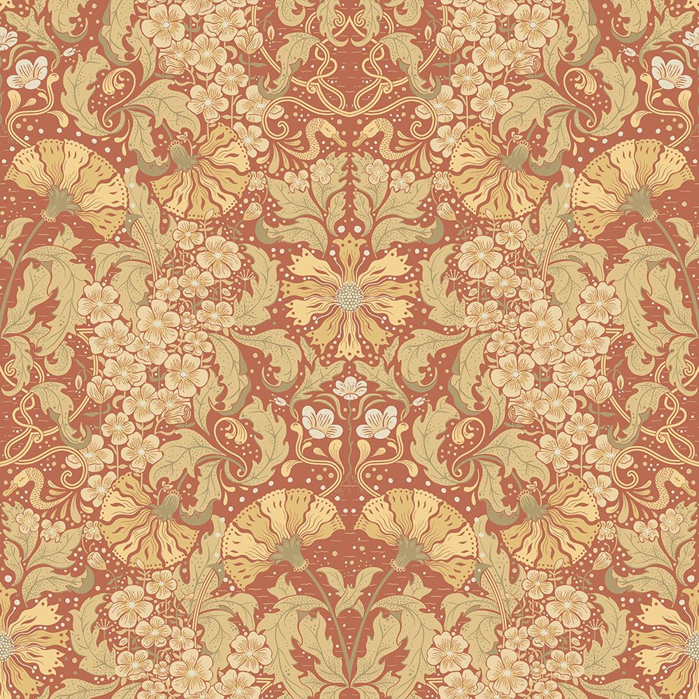 Öjvind Wallpaper - Red - Midbec - 83114 - Premier Wallcovering