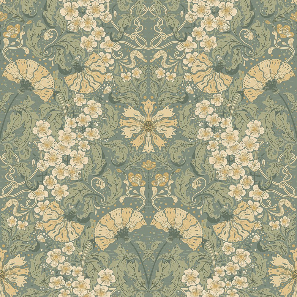 Öjvind Wallpaper - Green - Midbec - 83113 - Premier Wallcovering