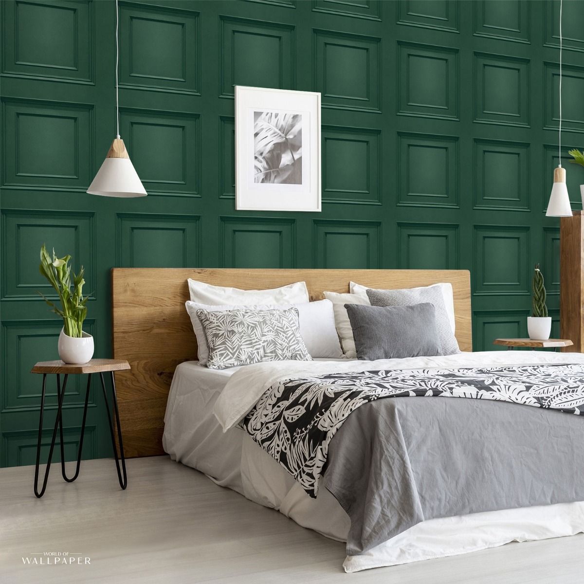 Oliana Panel Wallpaper - Green - Belgravia - 8490 - Premier Wallcovering