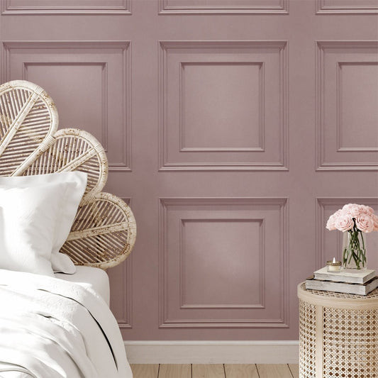 Oliana Panel Wallpaper - Pink - Belgravia - 8488 - Premier Wallcovering