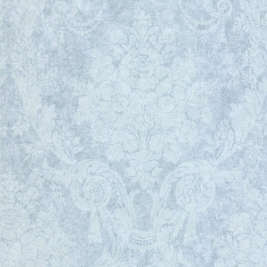 Olivia Damask Wallpaper - Blue - SK Filson - DE41435 - Premier Wallcovering