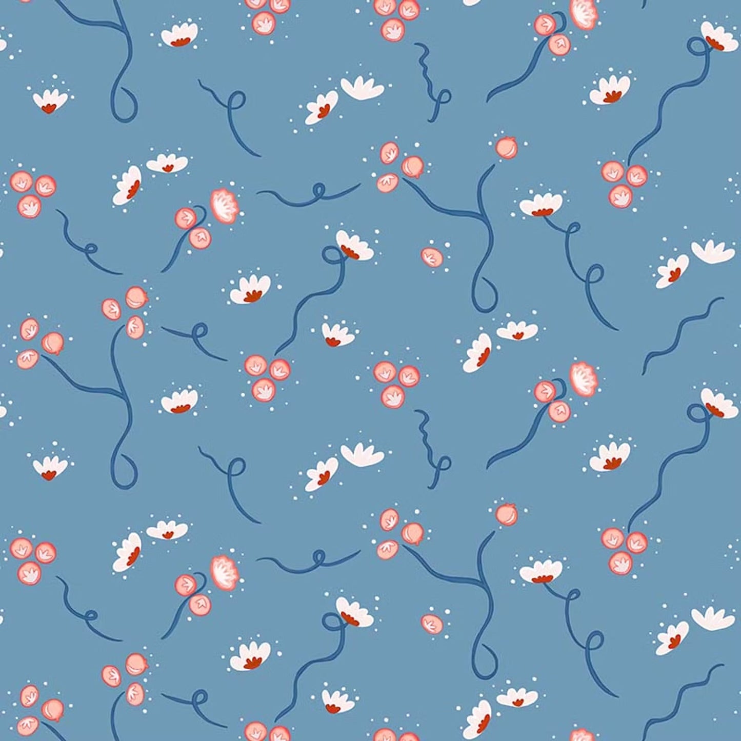 Olivia Wallpaper - Porcelain Blue - Ottoline - W/OL/101/2 - Premier Wallcovering