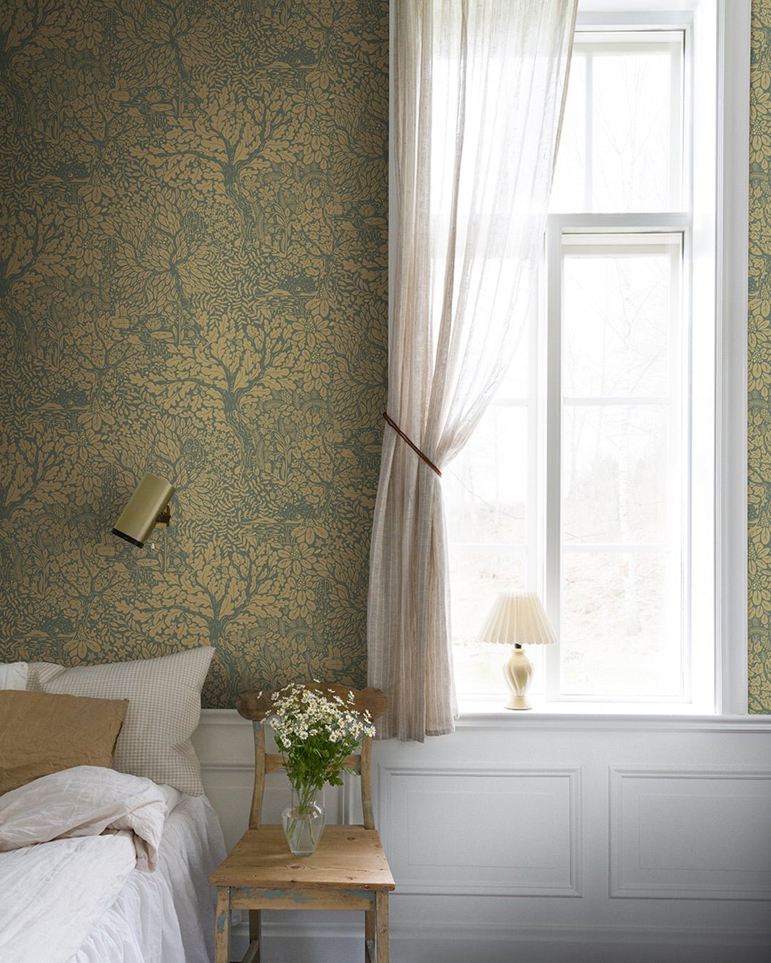 Olle Wallpaper - Green/Blue - Midbec - 83107 - Premier Wallcovering