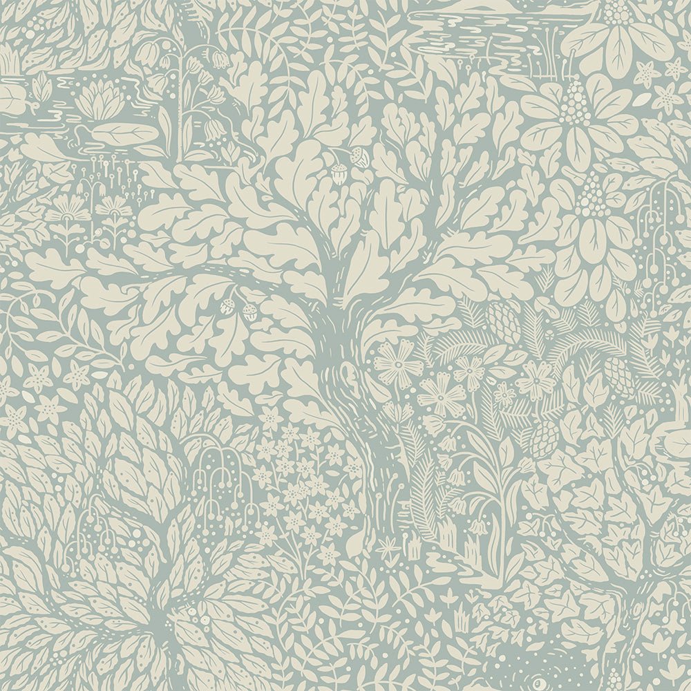 Olle Wallpaper - Blue - Midbec - 83112 - Premier Wallcovering