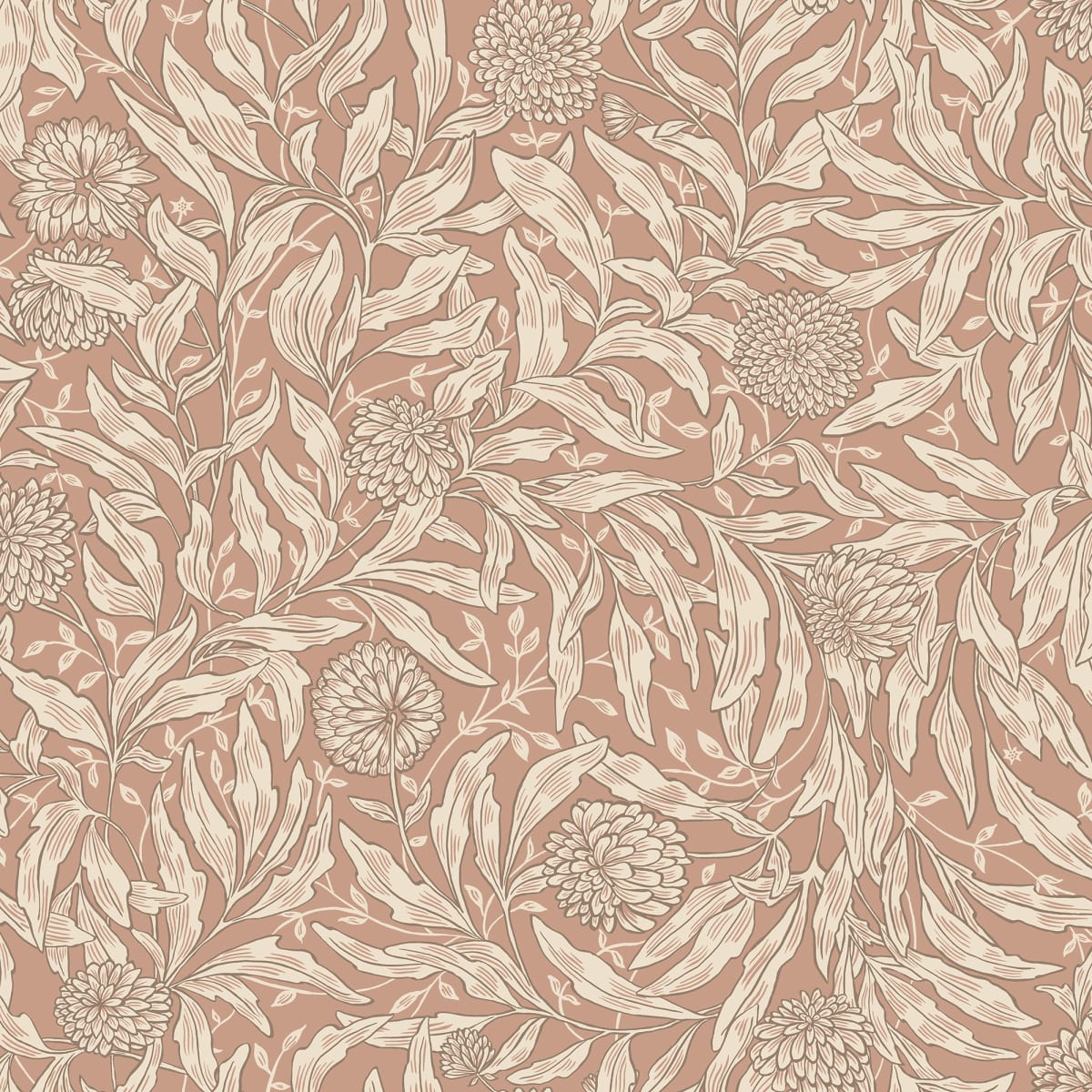 Olof Wallpaper - Terracotta - Sandberg - S10205 - Premier Wallcovering