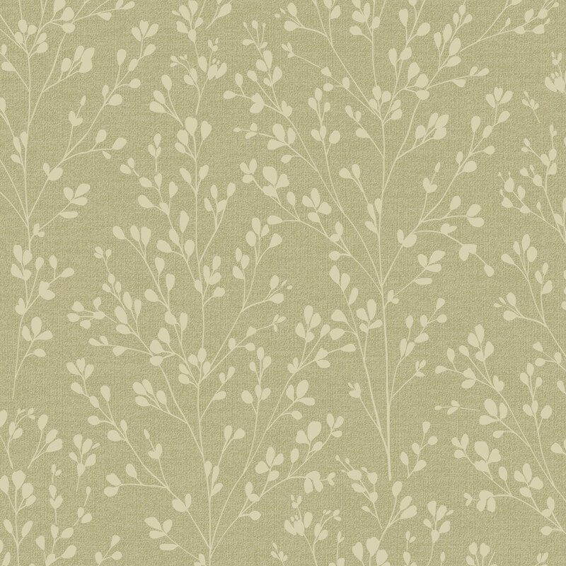 Omaru Calluna Leaf Motif Metallic Wallpaper - Beige - Grandeco - A71403 - Premier Wallcovering