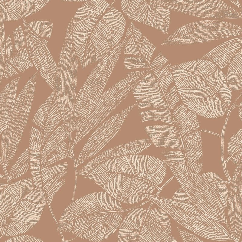 Omaru Lorena Leaves Wallpaper - Ochre - Grandeco - A69502 - Premier Wallcovering