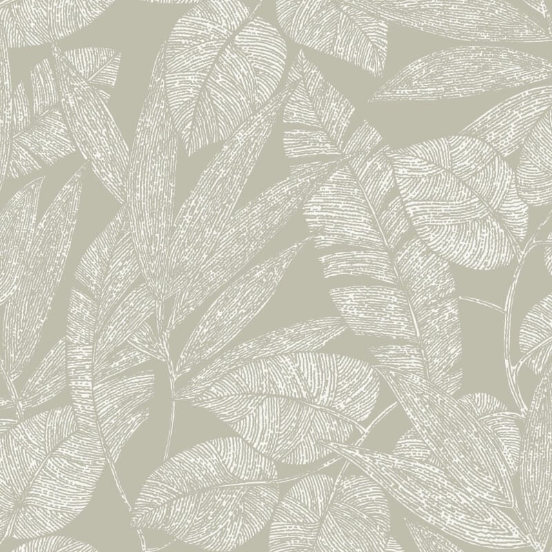 Omaru Lorena Leaves Wallpaper - Sage - Grandeco - A69501 - Premier Wallcovering