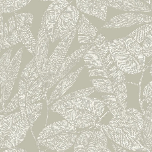 Omaru Lorena Leaves Wallpaper - Sage - Grandeco - A69501 - Premier Wallcovering