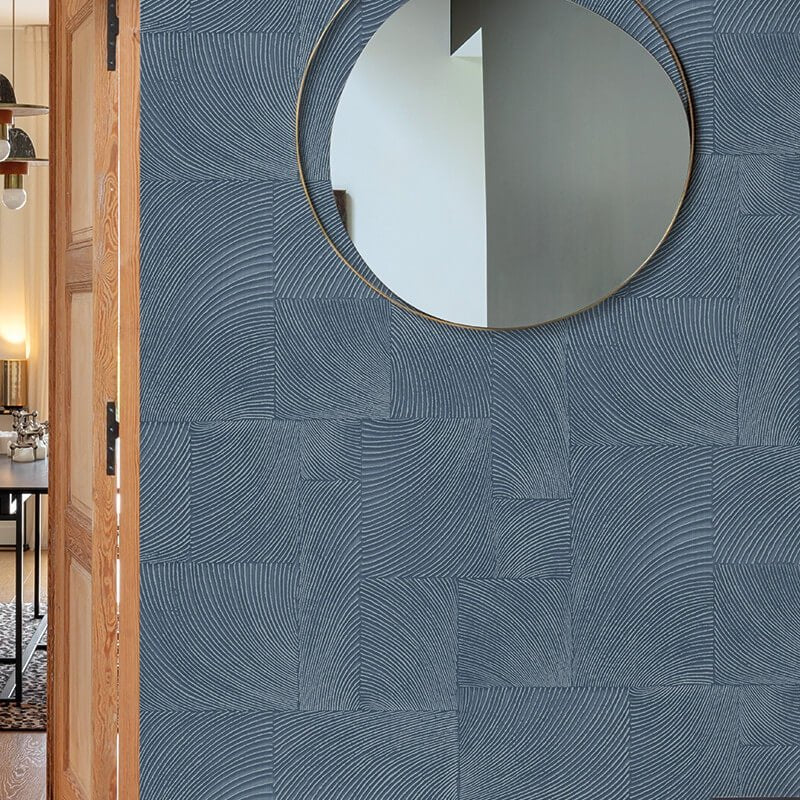 Omaru Murio Geometric Wallpaper - Navy - Grandeco - A71504 - Premier Wallcovering