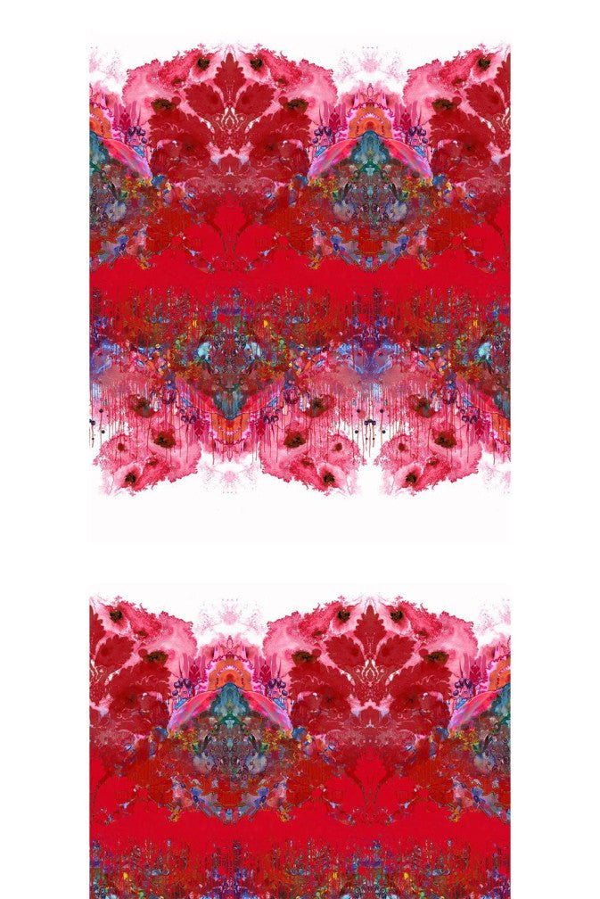 Omni Drips Wallpaper Panels - Red - Timorous Beasties - ROR/OMD/OBRN/01 - Premier Wallcovering