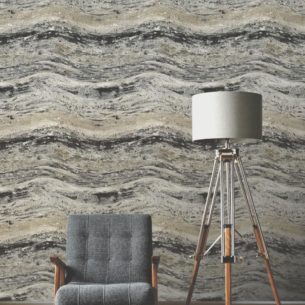 Onyx Avant - Garde Wallpaper - Natural & Gold - Rasch - 519228 - Premier Wallcovering