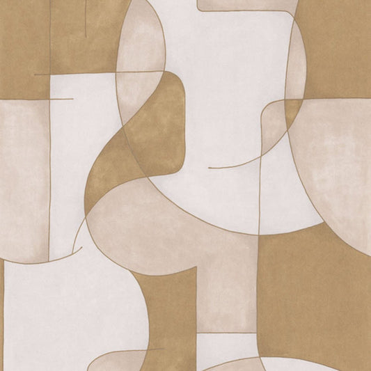 Op'art Gallery Wallpaper - Beige And Or - Casadeco - 86091302 - Premier Wallcovering