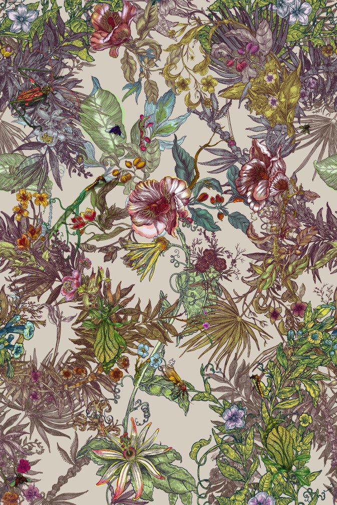 Opera Botanica Fabric - Original - Timorous Beasties - DIGI/OPB/3012/01 - Premier Wallcovering