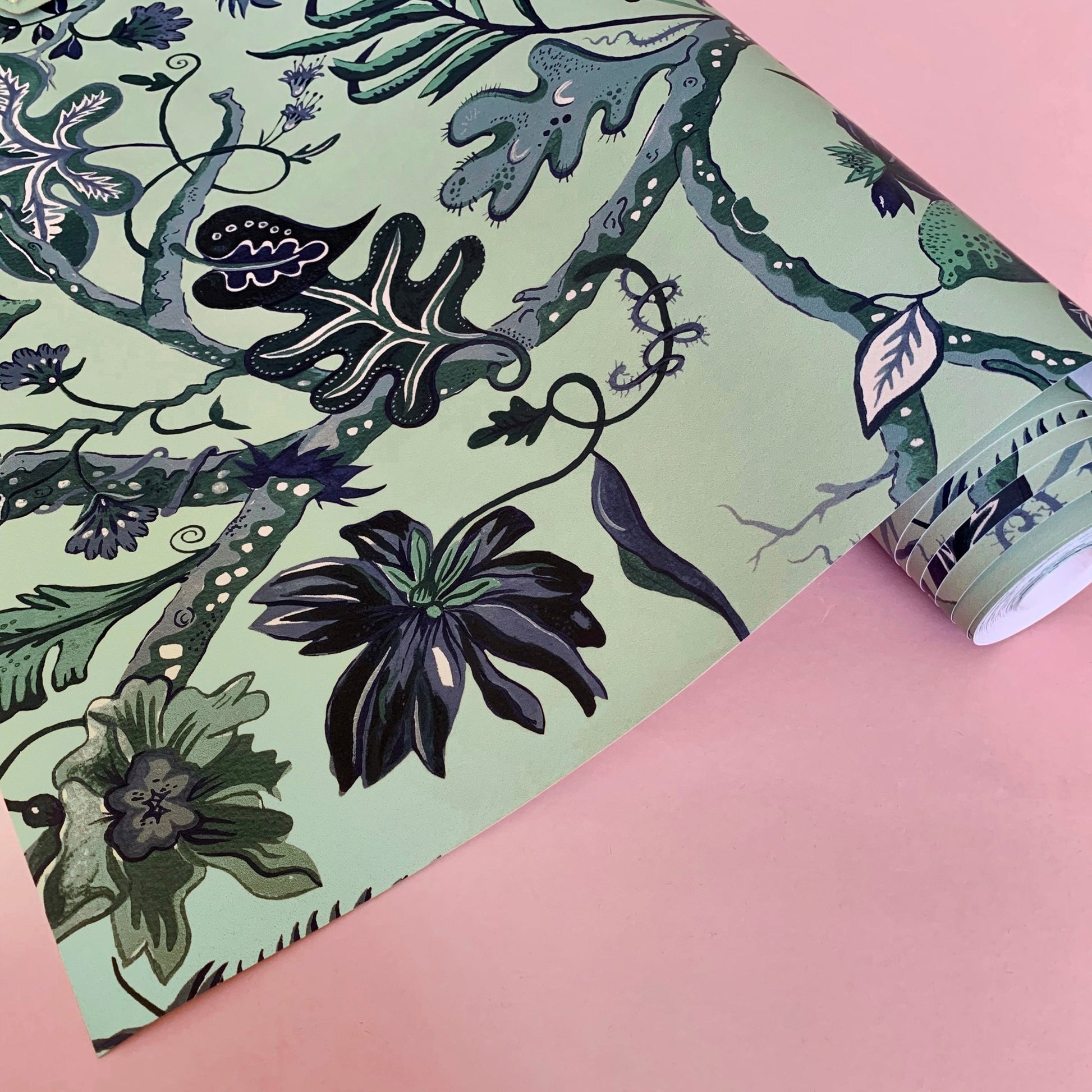 Ophelia Wallpaper - Mint-Green - Wear The Walls - OPMG894152 - Premier Wallcovering