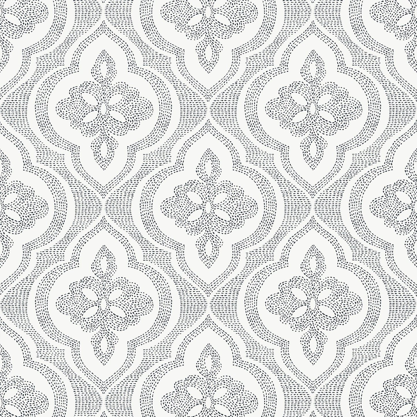 Ophelia Wallpaper - Black & White - Thibaut - T2997 - Premier Wallcovering