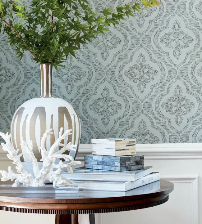 Ophelia Wallpaper - Navy - Thibaut - T2995 - Premier Wallcovering