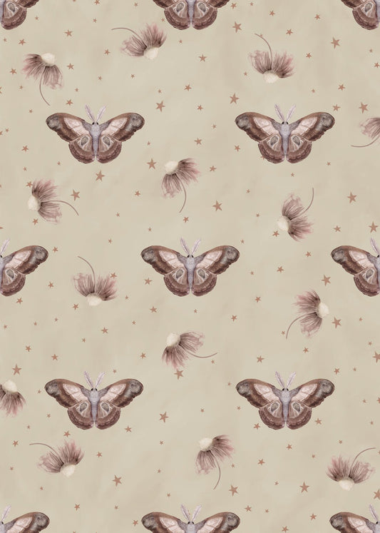 Ophelia’s Dream Nursery Wallpaper - Dusty Beige - Summer Gray - Premier Wallcovering