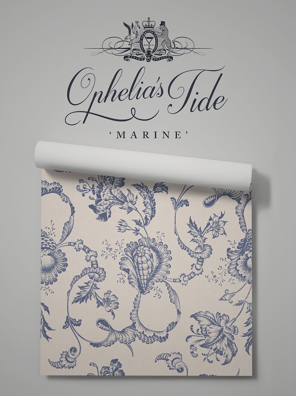 Ophelia's Tide Wallpaper - Marine - Divine Savages - DVS188-OPHLIA-MARIN-WR - Premier Wallcovering