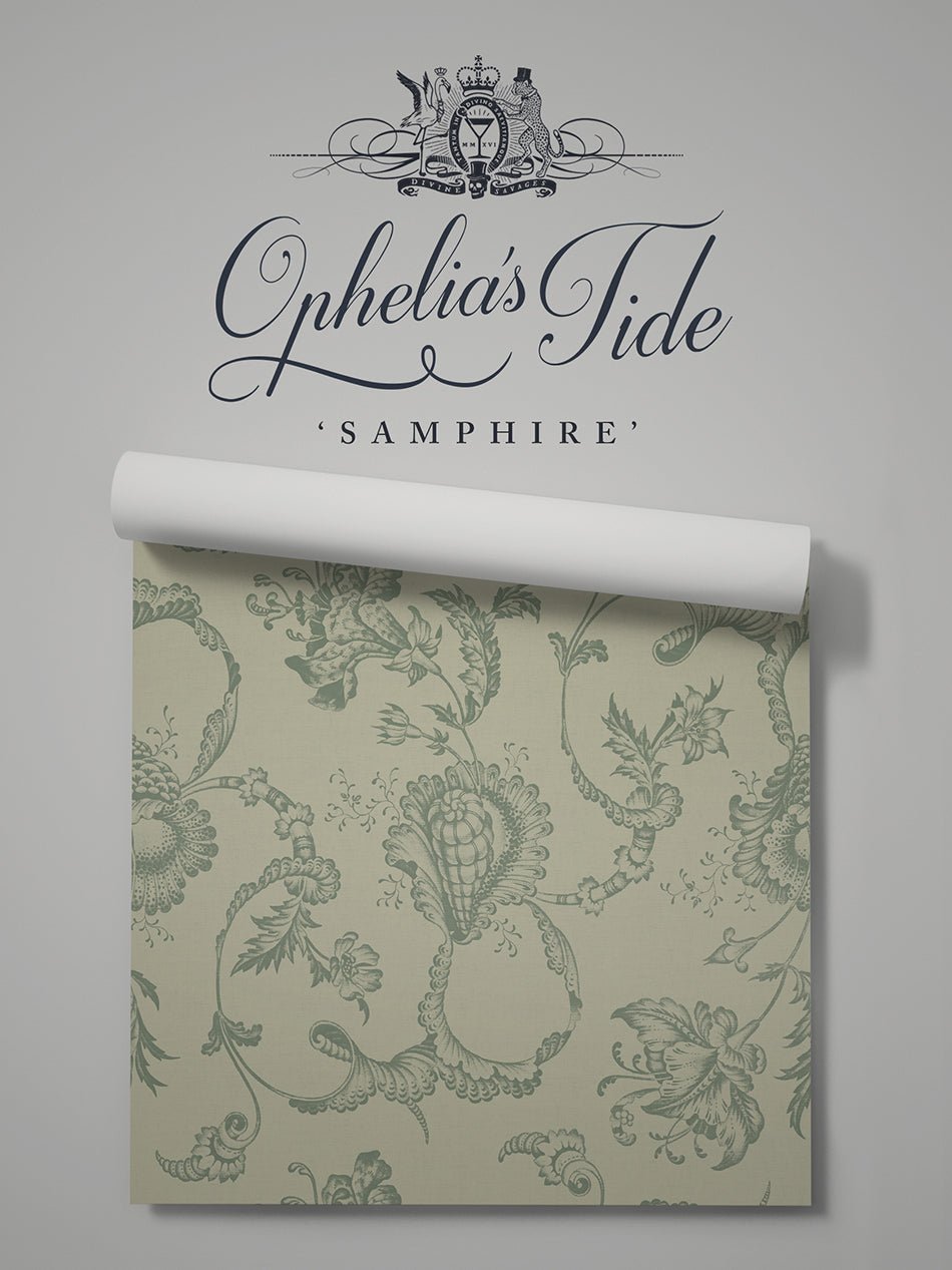 Ophelia's Tide Wallpaper - Samphire - Divine Savages - DVS186-OPHLIA-SAMPH-WR - Premier Wallcovering