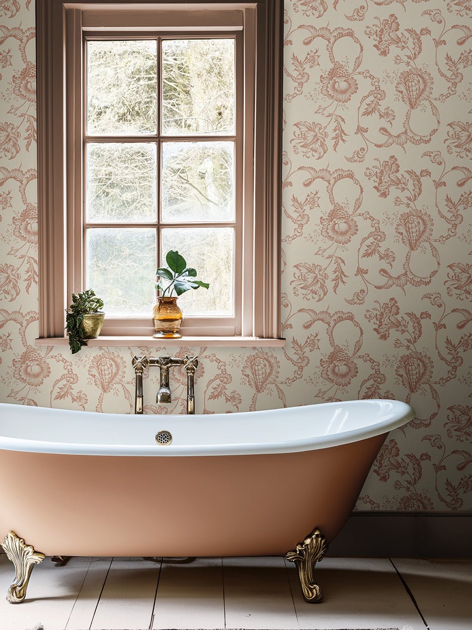 Ophelia's Tide Wallpaper - Shrimp - Divine Savages - DVS185-OPHLIA-SHRIMP-WR - Premier Wallcovering