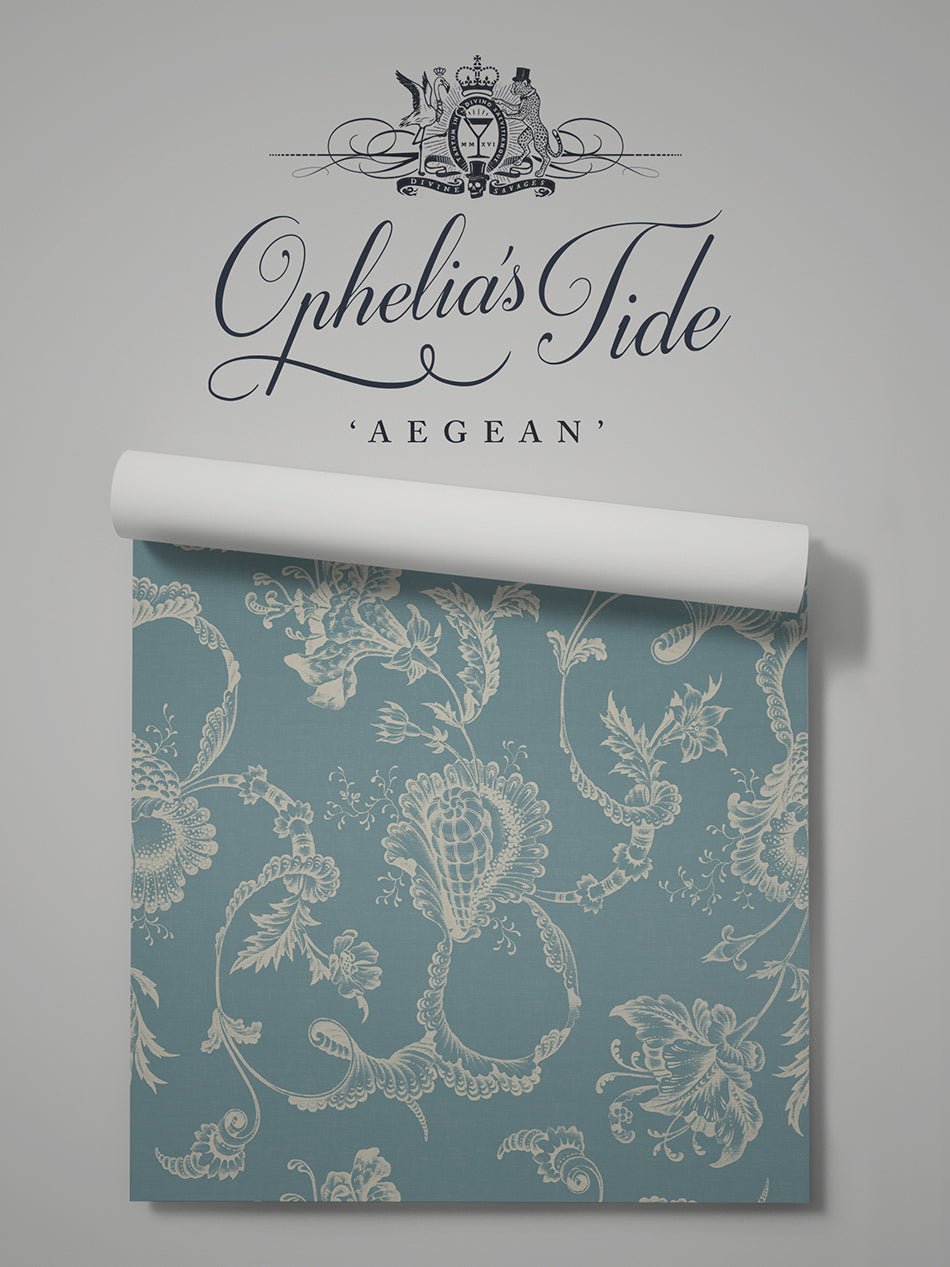 Ophelia's Tide Wallpaper - Aegean - Divine Savages - DVS189-OPHLIA-AEGEA-WR - Premier Wallcovering