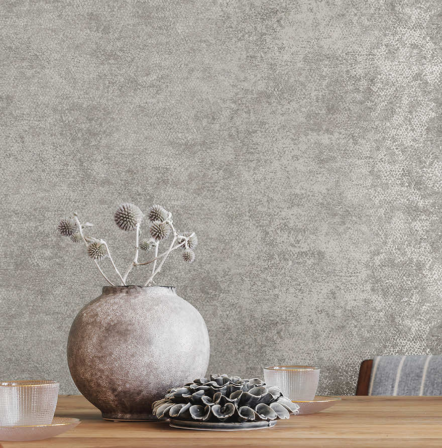 Ophidian Wallpaper - Grey - Holden Décor - 66121 - Premier Wallcovering