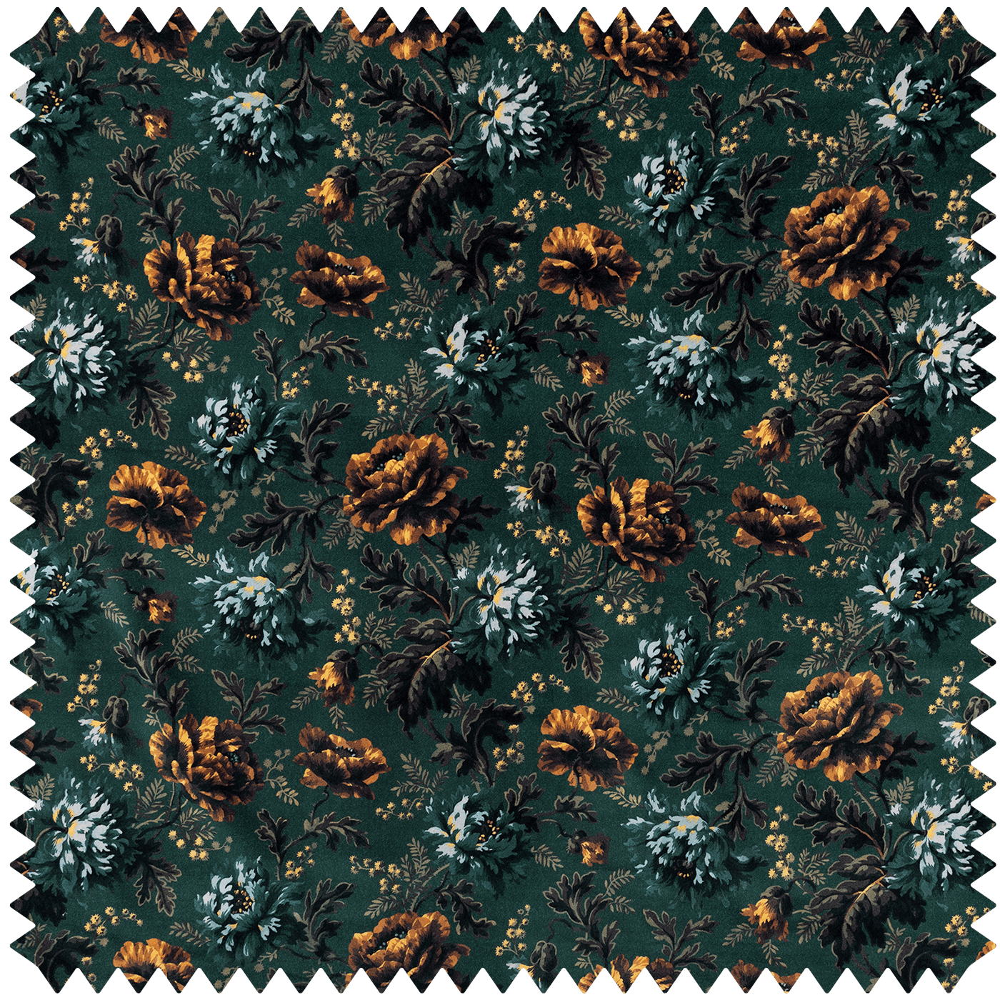 Opia Organic Velvet Fabric - Petrol - House of Hackney - 1-FA-OPI-OV-PET-XXX-XXX - Premier Wallcovering