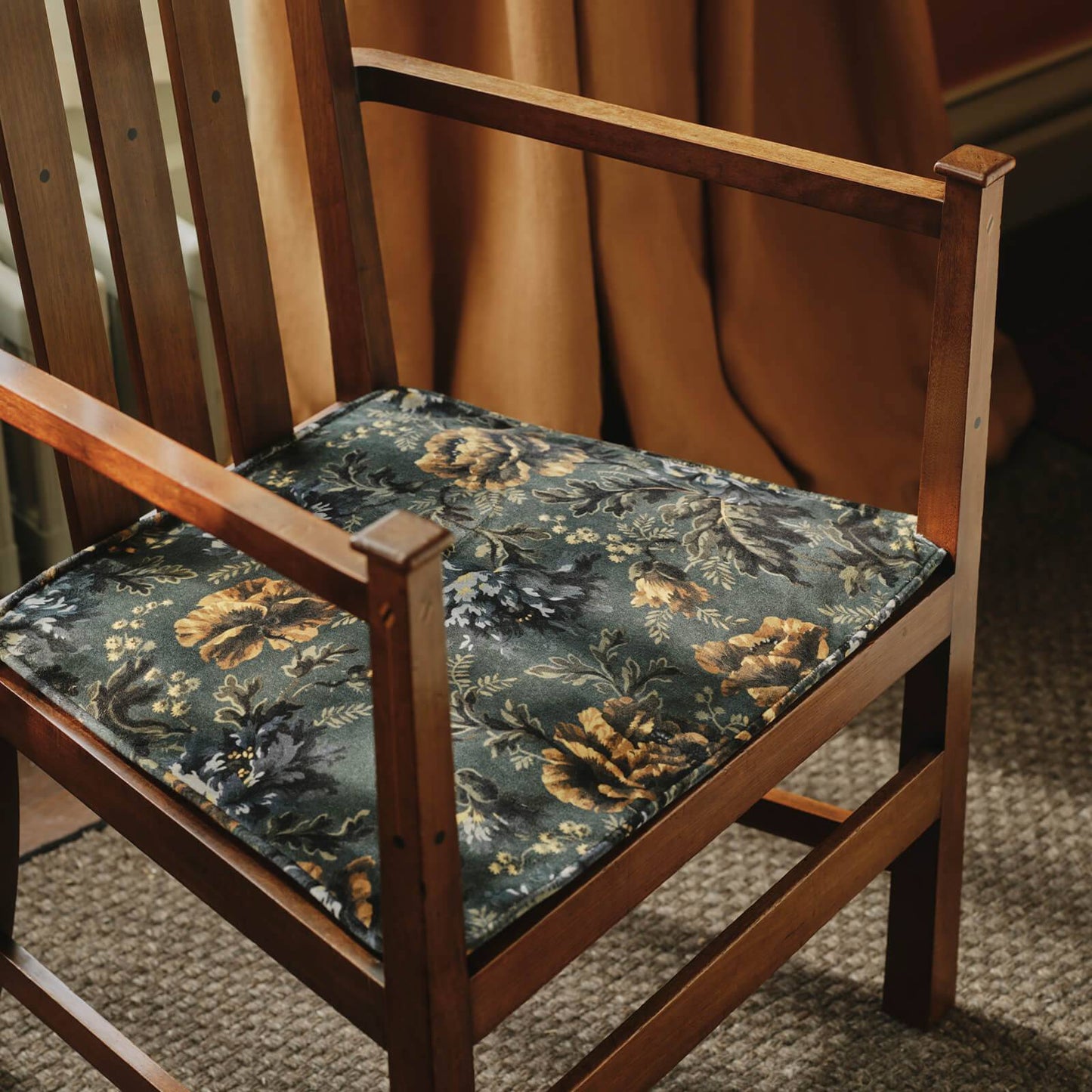 Opia Organic Velvet Fabric - Petrol - House of Hackney - 1-FA-OPI-OV-PET-XXX-XXX - Premier Wallcovering