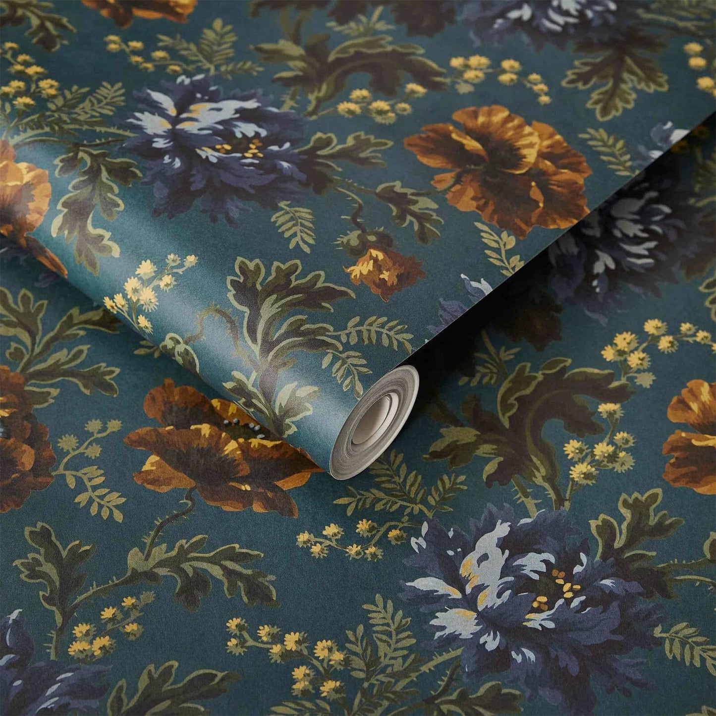 Opia Wallpaper - Petrol - House of Hackney - 1 - WA - OPI - DI - PET - XXX - Premier Wallcovering