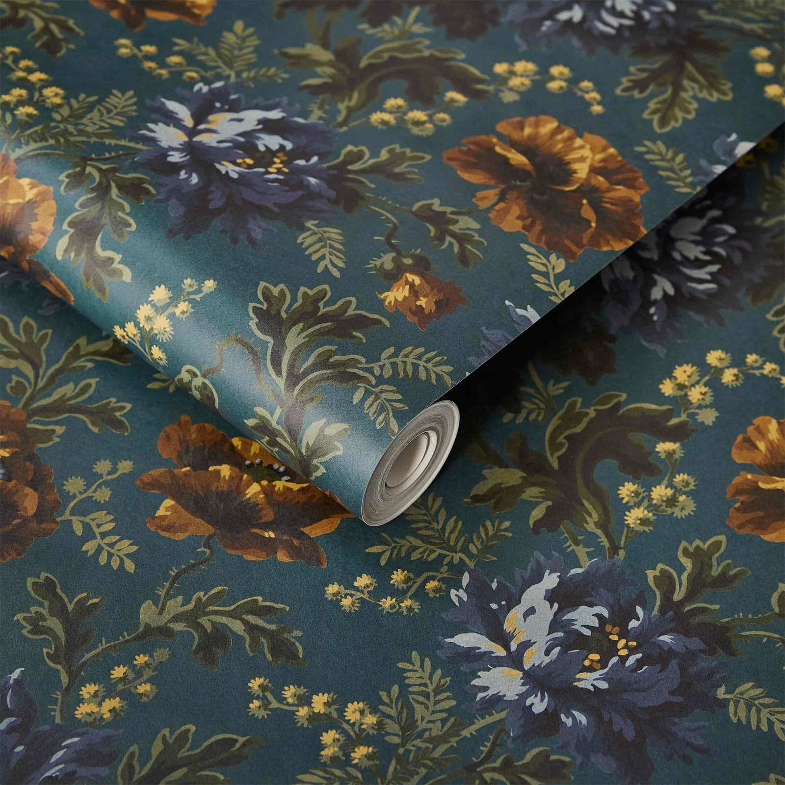 Opia Wallpaper - Petrol - House of Hackney - 1 - WA - OPI - DI - PET - XXX - Premier Wallcovering