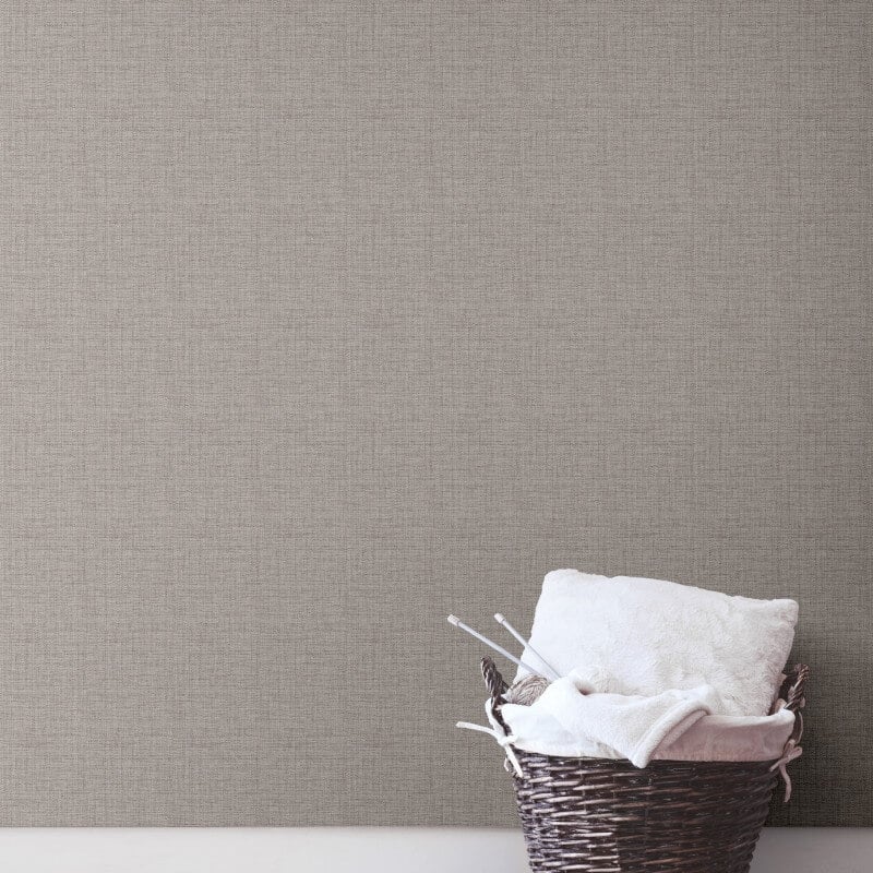 Opulent Plain Texture Metallic Wallpaper - Chestnut - Muriva - 190113 - Premier Wallcovering