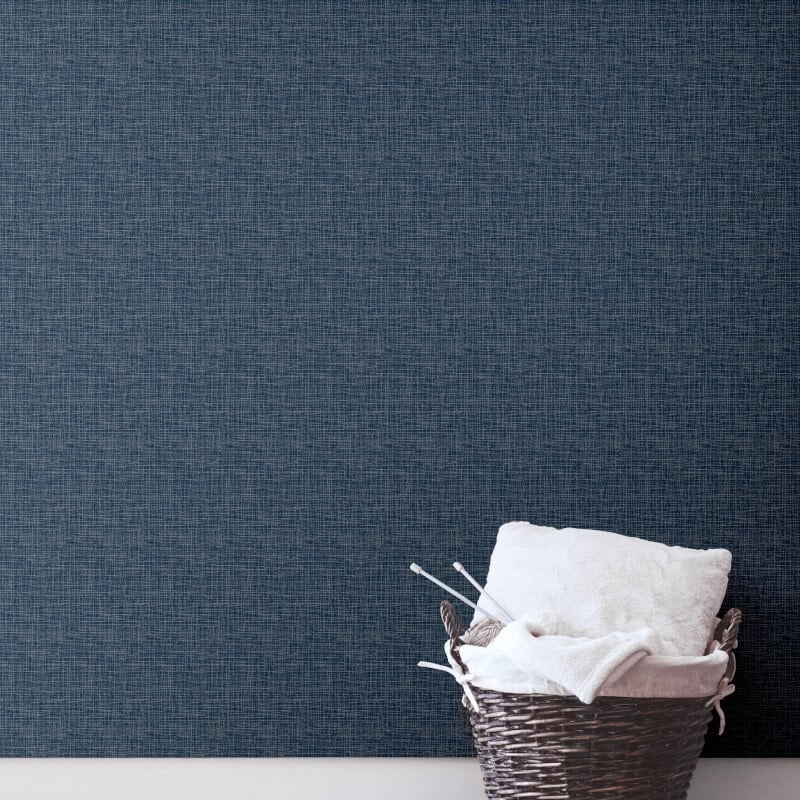 Opulent Plain Texture Metallic Wallpaper - Blue - Muriva - 190114 - Premier Wallcovering