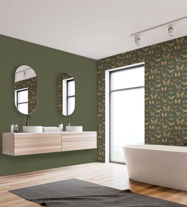 Opus Wallpaper - Moss Green - Arley House - OPUS40 - Premier Wallcovering