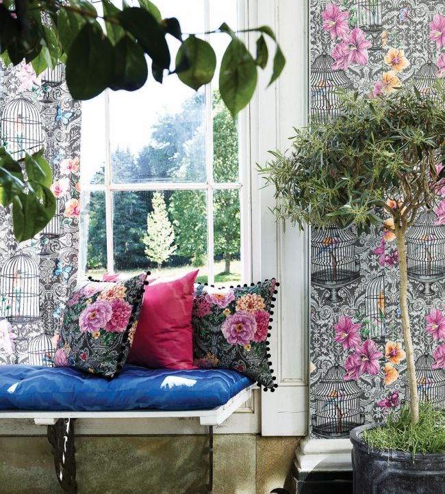 Orangery Wallpaper - Amethyst/Lilac/Lemon - Matthew Williamson - W7141/02 - Premier Wallcovering