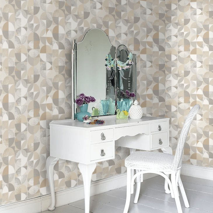 Orb Wallpaper - Fossil - Ohpopsi - LBK50115W - Premier Wallcovering