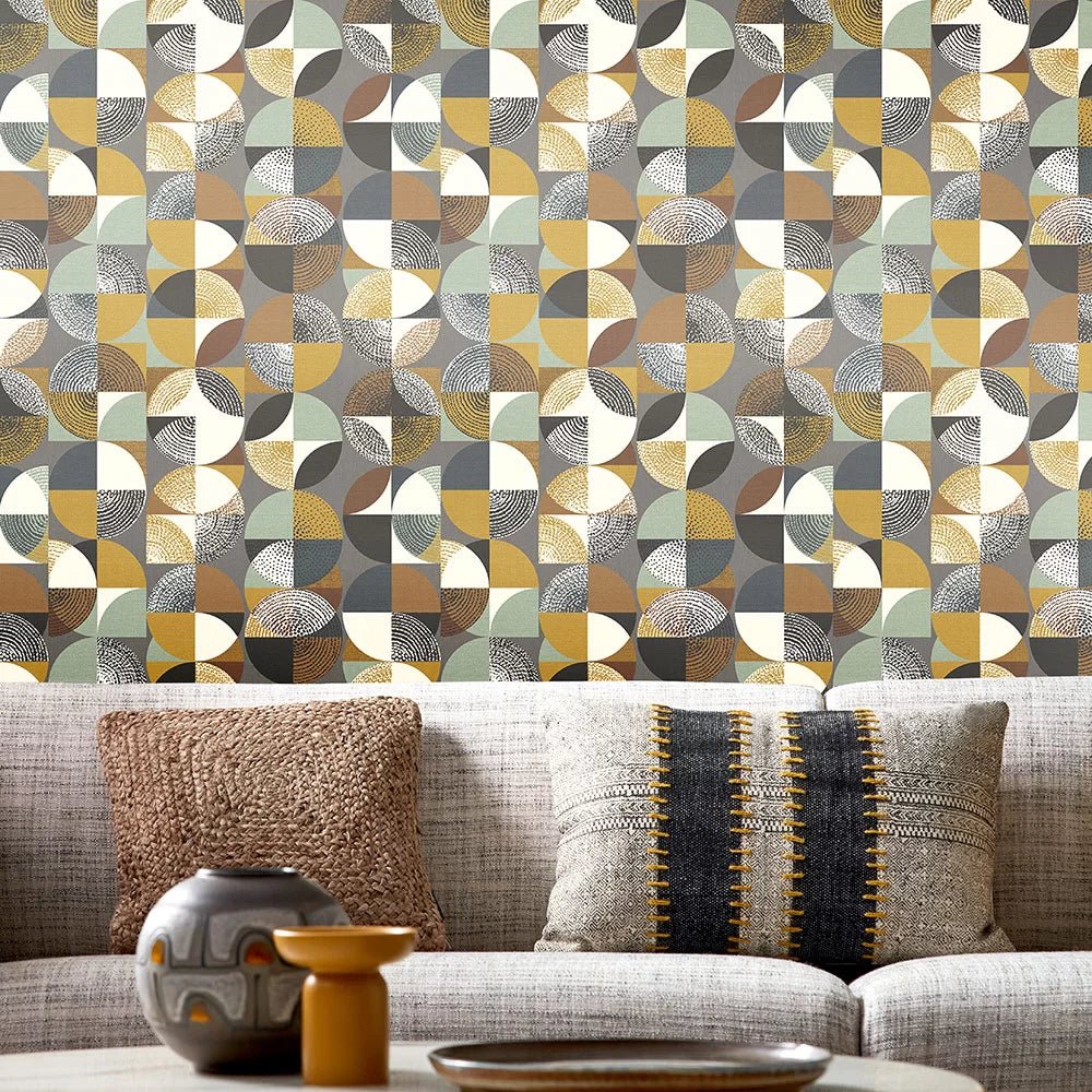 Orb Wallpaper - Caramel - Ohpopsi - GRA50128W - Premier Wallcovering