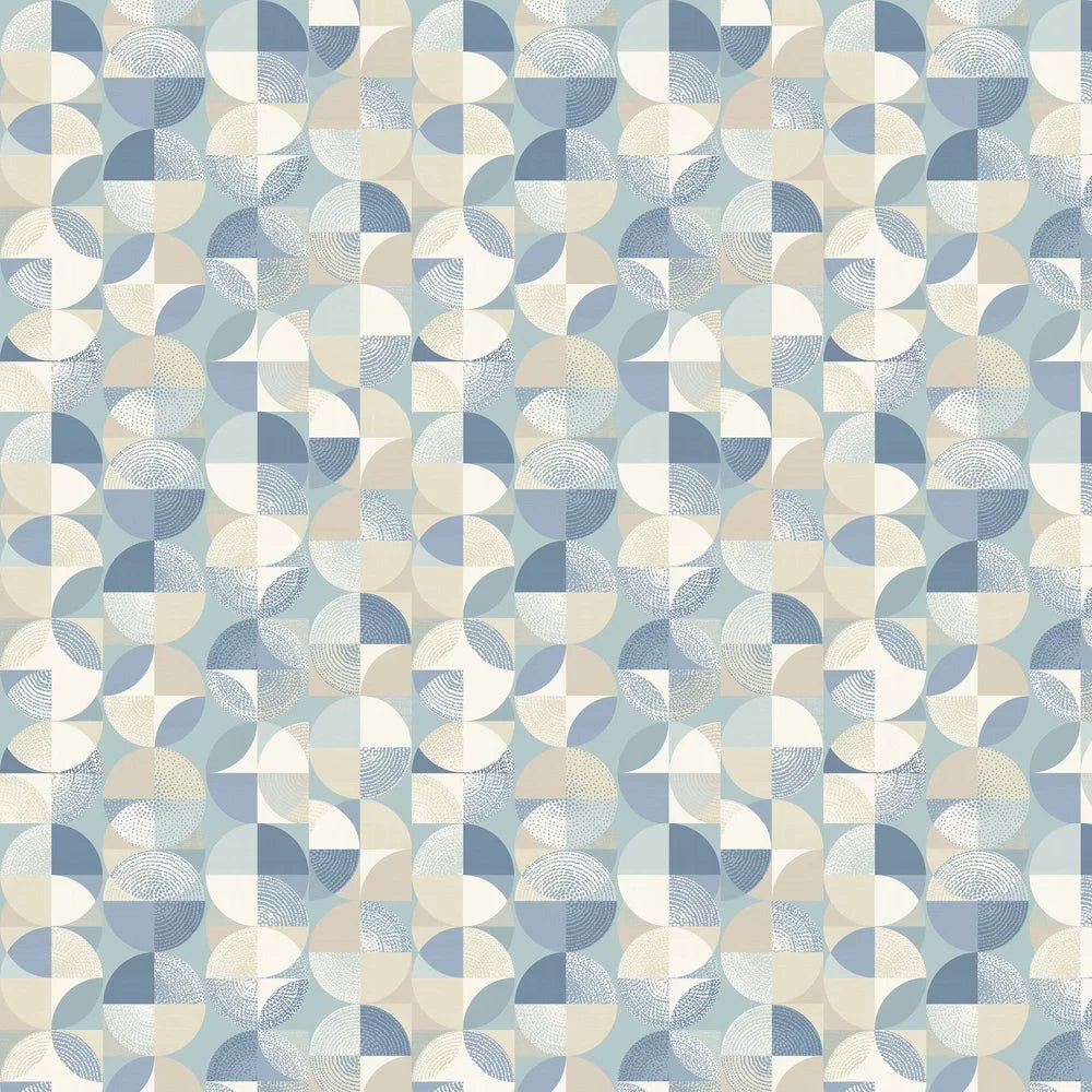 Orb Wallpaper - Copenhagen Blue - Ohpopsi - LBK50162W - Premier Wallcovering