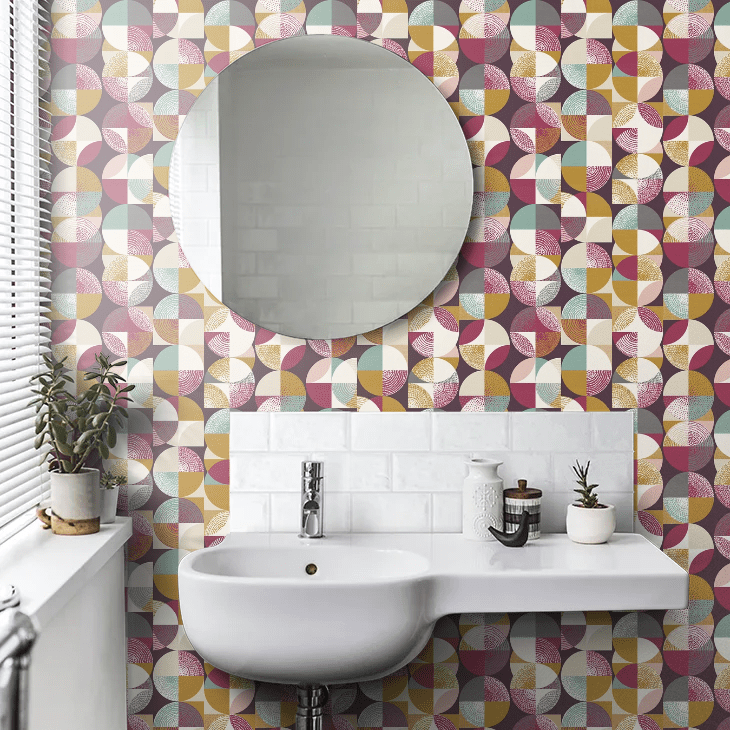 Orb Wallpaper - Berry - Ohpopsi - GRA50131W - Premier Wallcovering