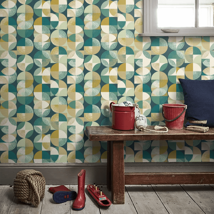 Orb Wallpaper - Spruce - Ohpopsi - GRA50130W - Premier Wallcovering