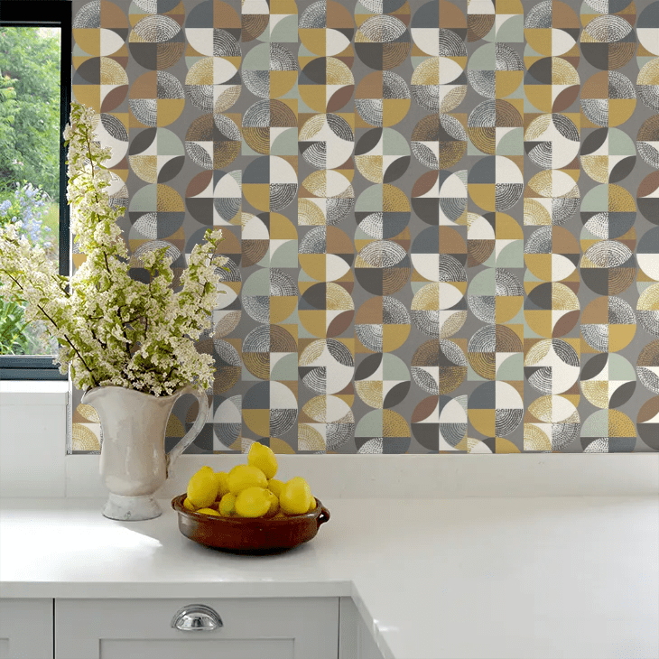 Orb Wallpaper - Caramel - Ohpopsi - GRA50128W - Premier Wallcovering