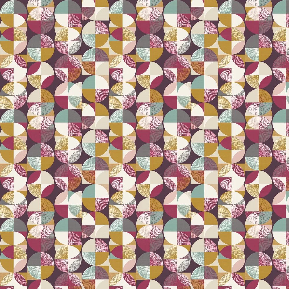 Orb Wallpaper - Berry - Ohpopsi - GRA50131W - Premier Wallcovering