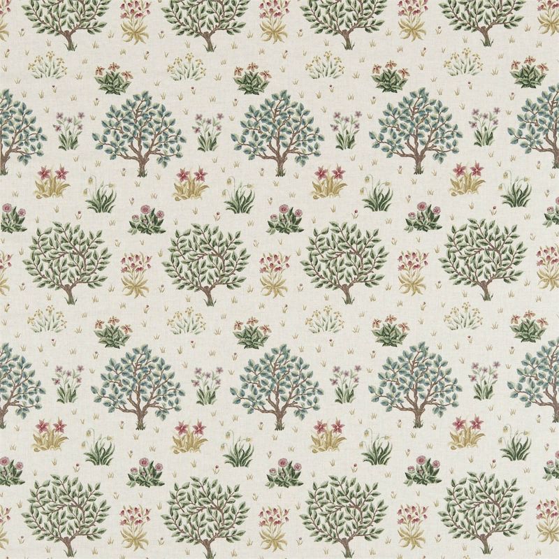 Orchard Fabric - Bayleaf/Rose - Morris & Co - DMCR226452 - Premier Wallcovering