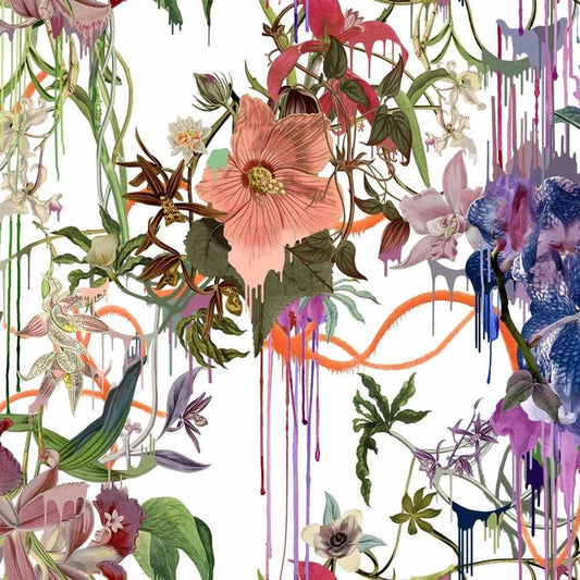 Orchids Fantasia Fabric - Perce Neige - Christian Lacroix - FCL7026/01 - Premier Wallcovering