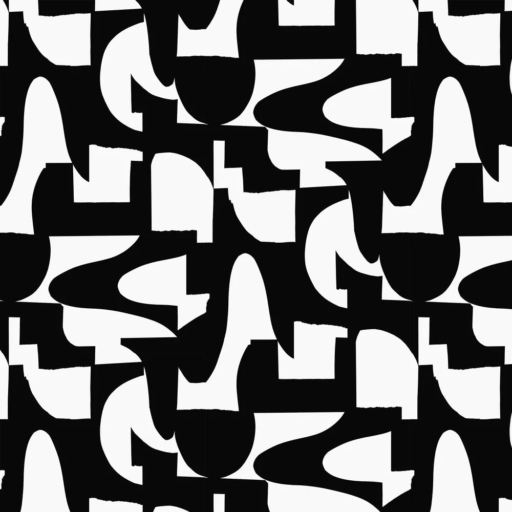 Organic Geometric Wallpaper - Ebony - NextWall - NW56500 - Premier Wallcovering