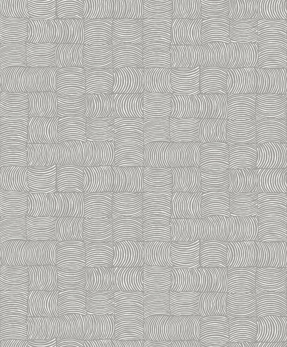 Organic Squares Wallpaper - Fog Grey - NextWall - NW55908 - Premier Wallcovering