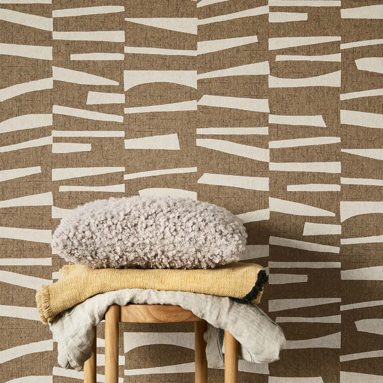 Organic Stack Twist Wallpaper - Brown - Eijffinger - 318023 - Premier Wallcovering